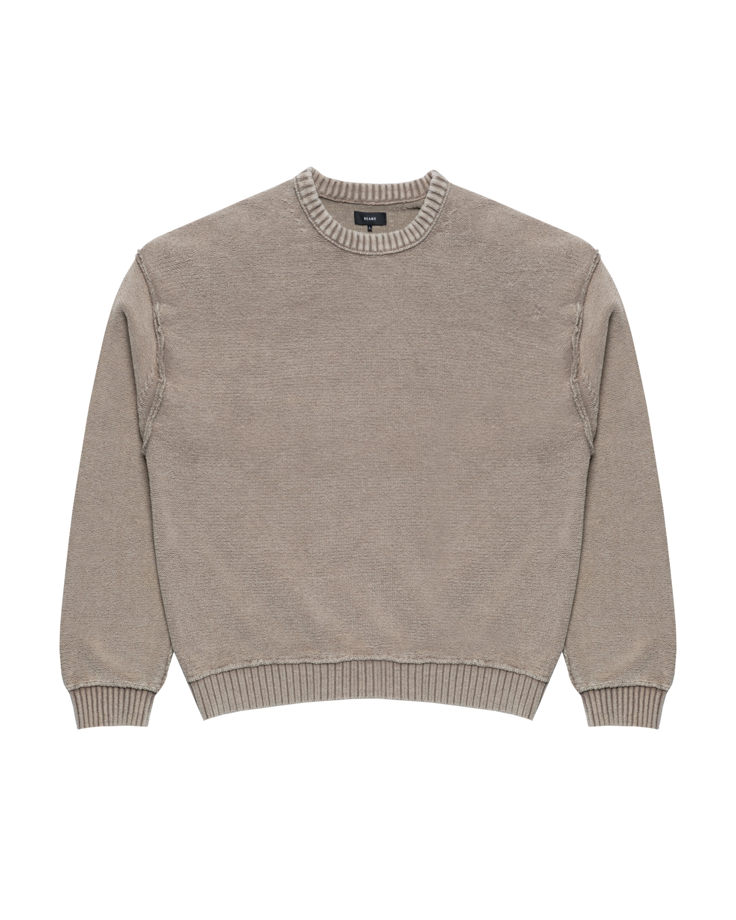 BEAMS 5 GAUGE GARMENT DYE COTTON CREW NECK | 11151840147-20 | AFEW